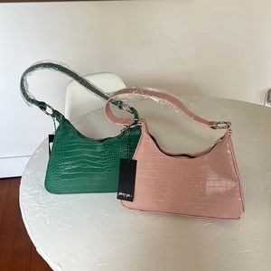 Two BRAND NEW Nastygal shoulder hobo purse